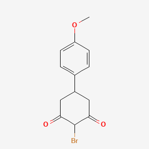molecular formula C13H13BrO3 B2989706 2-Bromo-5-(4-methoxyphenyl)cyclohexane-1,3-dione CAS No. 913718-19-1