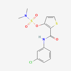 molecular formula C13H13ClN2O4S2 B2989707 2-[(3-chloroanilino)carbonyl]-3-thienyl-N,N-dimethylsulfamate CAS No. 344264-04-6