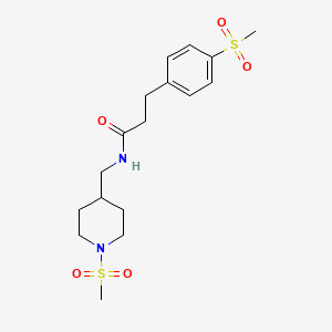 3-(4-(methylsulfonyl)phenyl)-N-((1-(methylsulfonyl)piperidin-4-yl)methyl)propanamide