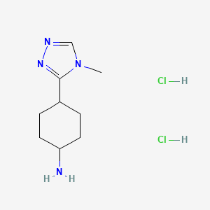 4-(4-Methyl-1,2,4-triazol-3-yl)cyclohexan-1-amine;dihydrochloride