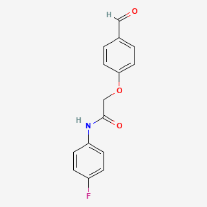 molecular formula C15H12FNO3 B2989718 N-(4-fluorophenyl)-2-(4-formylphenoxy)acetamide CAS No. 428474-35-5