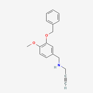 {[3-(Benzyloxy)-4-methoxyphenyl]methyl}(prop-2-yn-1-yl)amine