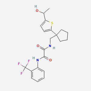 N1-((1-(5-(1-hydroxyethyl)thiophen-2-yl)cyclopentyl)methyl)-N2-(2-(trifluoromethyl)phenyl)oxalamide