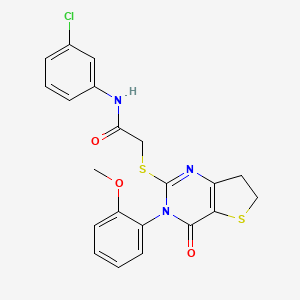 N-(3-chlorophenyl)-2-[[3-(2-methoxyphenyl)-4-oxo-6,7-dihydrothieno[3,2-d]pyrimidin-2-yl]sulfanyl]acetamide