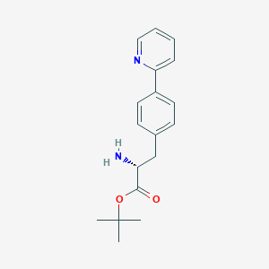 B2989745 Tert-butyl (2R)-2-amino-3-(4-pyridin-2-ylphenyl)propanoate CAS No. 2343964-04-3