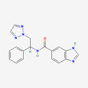 N-(1-phenyl-2-(2H-1,2,3-triazol-2-yl)ethyl)-1H-benzo[d]imidazole-5-carboxamide