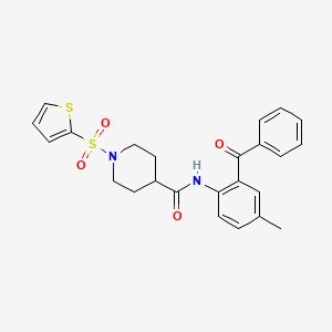 N-(2-benzoyl-4-methylphenyl)-1-(thiophen-2-ylsulfonyl)piperidine-4-carboxamide