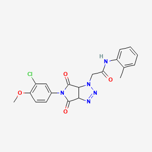 2-[5-(3-chloro-4-methoxyphenyl)-4,6-dioxo-4,5,6,6a-tetrahydropyrrolo[3,4-d][1,2,3]triazol-1(3aH)-yl]-N-(2-methylphenyl)acetamide