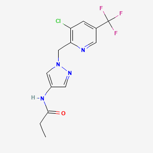 N-(1-{[3-chloro-5-(trifluoromethyl)pyridin-2-yl]methyl}-1H-pyrazol-4-yl)propanamide