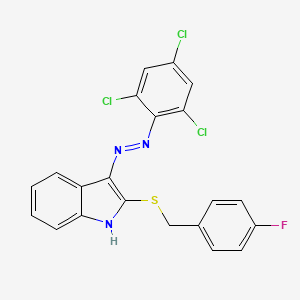2-[(4-fluorobenzyl)sulfanyl]-3H-indol-3-one N-(2,4,6-trichlorophenyl)hydrazone