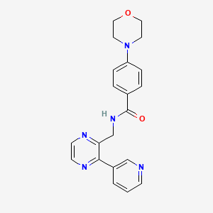 4-(morpholin-4-yl)-N-{[3-(pyridin-3-yl)pyrazin-2-yl]methyl}benzamide