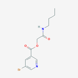 molecular formula C12H15BrN2O3 B2989782 [2-(Butylamino)-2-oxoethyl] 5-bromopyridine-3-carboxylate CAS No. 878908-86-2
