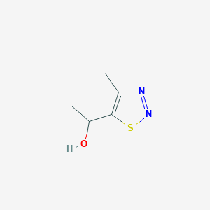 molecular formula C5H8N2OS B2989785 1-(4-Methyl-1,2,3-thiadiazol-5-yl)ethan-1-ol CAS No. 1416331-51-5