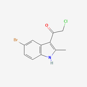 molecular formula C11H9BrClNO B2989788 1-(5-bromo-2-methyl-1H-indol-3-yl)-2-chloroethanone CAS No. 843638-48-2