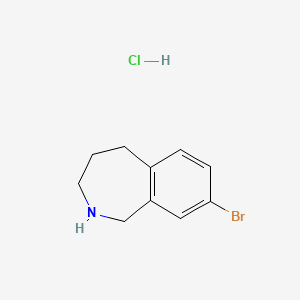 molecular formula C10H13BrClN B2989790 8-Bromo-2,3,4,5-Tetrahydro-1H-Benzo[C]Azepine Hydrochloride CAS No. 373385-06-9