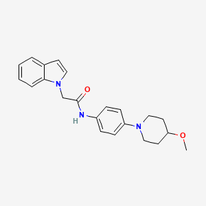 2-(1H-indol-1-yl)-N-(4-(4-methoxypiperidin-1-yl)phenyl)acetamide