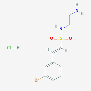 molecular formula C10H14BrClN2O2S B2989798 (E)-N-(2-Aminoethyl)-2-(3-bromophenyl)ethenesulfonamide;hydrochloride CAS No. 1465716-60-2