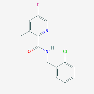 N-[(2-chlorophenyl)methyl]-5-fluoro-3-methylpyridine-2-carboxamide