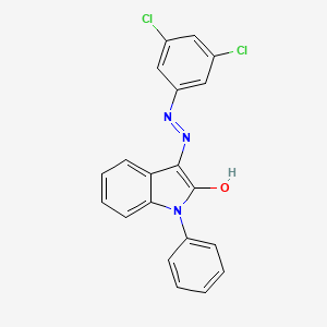 1-phenyl-1H-indole-2,3-dione 3-[N-(3,5-dichlorophenyl)hydrazone]