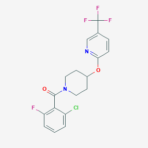(2-Chloro-6-fluorophenyl)(4-((5-(trifluoromethyl)pyridin-2-yl)oxy)piperidin-1-yl)methanone