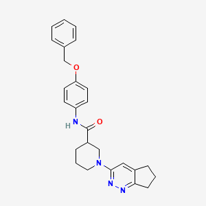 N-[4-(benzyloxy)phenyl]-1-{5H,6H,7H-cyclopenta[c]pyridazin-3-yl}piperidine-3-carboxamide