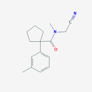 molecular formula C16H20N2O B2989816 N-(cyanomethyl)-N-methyl-1-(3-methylphenyl)cyclopentane-1-carboxamide CAS No. 1311907-42-2