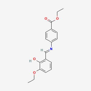 ethyl 4-{[(1E)-(3-ethoxy-2-hydroxyphenyl)methylene]amino}benzoate