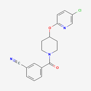 3-(4-((5-Chloropyridin-2-yl)oxy)piperidine-1-carbonyl)benzonitrile