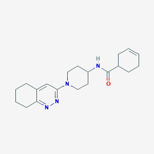N-(1-(5,6,7,8-tetrahydrocinnolin-3-yl)piperidin-4-yl)cyclohex-3-enecarboxamide