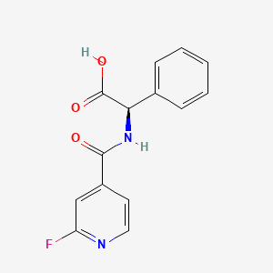 (2R)-2-[(2-fluoropyridin-4-yl)formamido]-2-phenylacetic acid