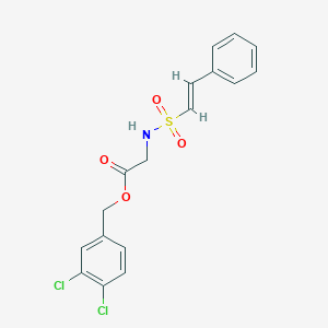 (3,4-dichlorophenyl)methyl 2-[[(E)-2-phenylethenyl]sulfonylamino]acetate