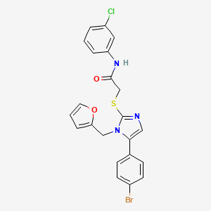 2-((5-(4-bromophenyl)-1-(furan-2-ylmethyl)-1H-imidazol-2-yl)thio)-N-(3-chlorophenyl)acetamide