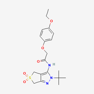 N-(2-tert-butyl-5,5-dioxo-4,6-dihydrothieno[3,4-c]pyrazol-3-yl)-2-(4-ethoxyphenoxy)acetamide