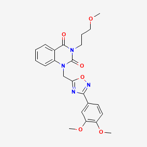 1-((3-(3,4-dimethoxyphenyl)-1,2,4-oxadiazol-5-yl)methyl)-3-(3-methoxypropyl)quinazoline-2,4(1H,3H)-dione