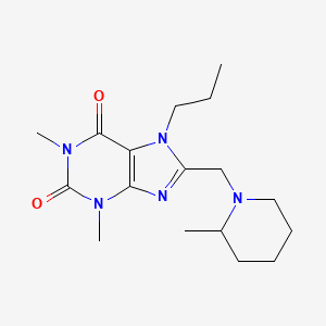 1,3-Dimethyl-8-[(2-methylpiperidin-1-yl)methyl]-7-propylpurine-2,6-dione