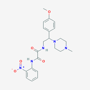molecular formula C22H27N5O5 B2989887 N1-(2-(4-methoxyphenyl)-2-(4-methylpiperazin-1-yl)ethyl)-N2-(2-nitrophenyl)oxalamide CAS No. 898451-54-2