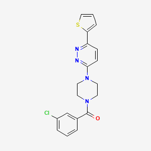(3-Chlorophenyl)(4-(6-(thiophen-2-yl)pyridazin-3-yl)piperazin-1-yl)methanone