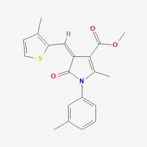 molecular formula C20H19NO3S B298989 methyl 2-methyl-1-(3-methylphenyl)-4-[(3-methyl-2-thienyl)methylene]-5-oxo-4,5-dihydro-1H-pyrrole-3-carboxylate 
