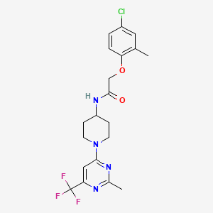 2-(4-chloro-2-methylphenoxy)-N-(1-(2-methyl-6-(trifluoromethyl)pyrimidin-4-yl)piperidin-4-yl)acetamide