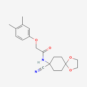 N-{8-cyano-1,4-dioxaspiro[4.5]decan-8-yl}-2-(3,4-dimethylphenoxy)acetamide
