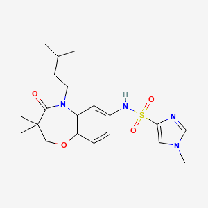 N-(5-isopentyl-3,3-dimethyl-4-oxo-2,3,4,5-tetrahydrobenzo[b][1,4]oxazepin-7-yl)-1-methyl-1H-imidazole-4-sulfonamide