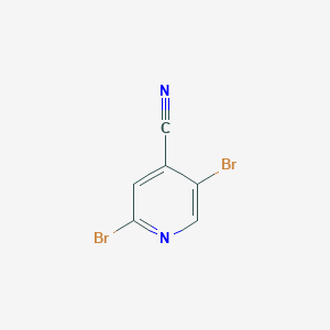 molecular formula C6H2Br2N2 B2989903 4-氰基-2,5-二溴吡啶 CAS No. 1214332-11-2