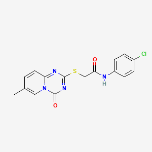 N-(4-chlorophenyl)-2-(7-methyl-4-oxopyrido[1,2-a][1,3,5]triazin-2-yl)sulfanylacetamide