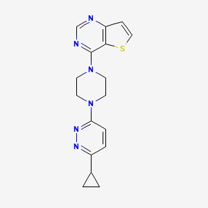 4-(4-(6-Cyclopropylpyridazin-3-yl)piperazin-1-yl)thieno[3,2-d]pyrimidine