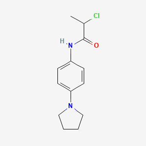 molecular formula C13H17ClN2O B2989909 2-氯-N-[4-(吡咯烷-1-基)苯基]丙酰胺 CAS No. 251097-32-2