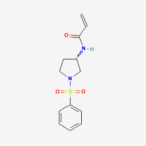 N-[(3S)-1-(Benzenesulfonyl)pyrrolidin-3-yl]prop-2-enamide