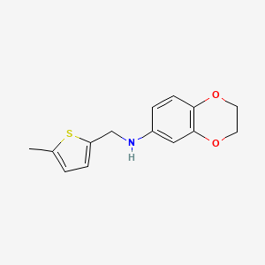 N-[(5-methylthiophen-2-yl)methyl]-2,3-dihydro-1,4-benzodioxin-6-amine