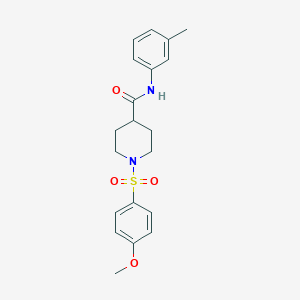 1-((4-methoxyphenyl)sulfonyl)-N-(m-tolyl)piperidine-4-carboxamide