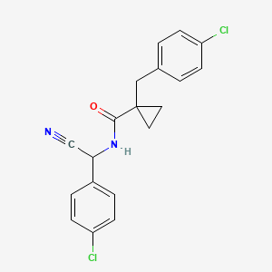N-[(4-Chlorophenyl)-cyanomethyl]-1-[(4-chlorophenyl)methyl]cyclopropane-1-carboxamide