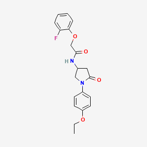 molecular formula C20H21FN2O4 B2989920 N-[1-(4-ethoxyphenyl)-5-oxopyrrolidin-3-yl]-2-(2-fluorophenoxy)acetamide CAS No. 896284-46-1